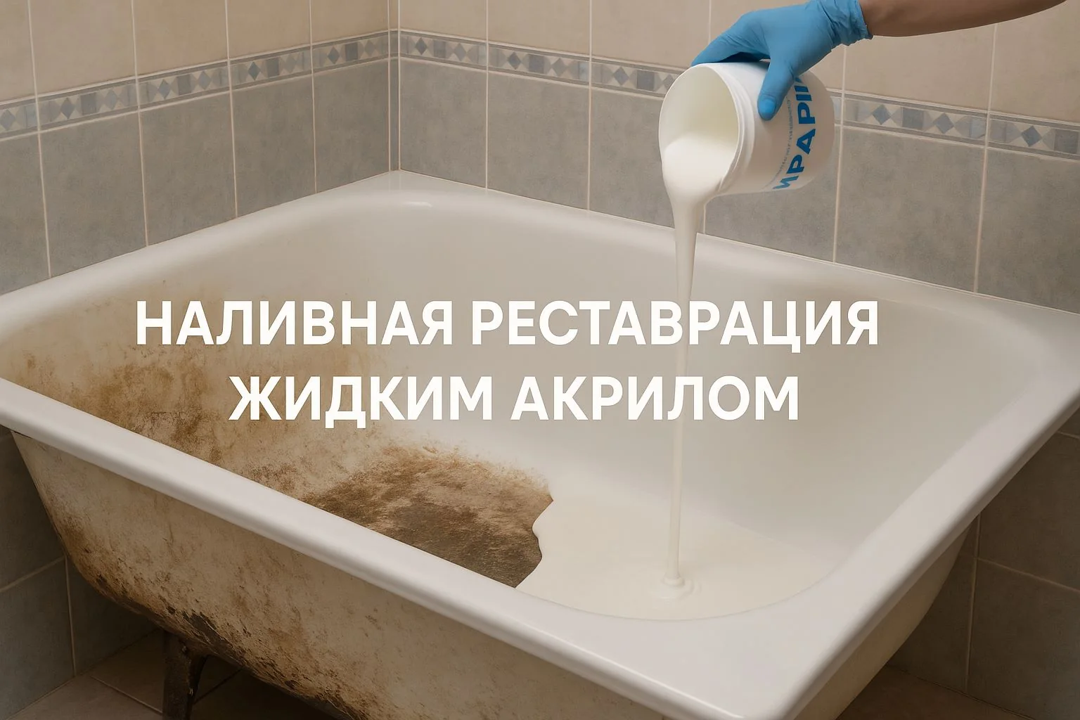 Ванна после восстановления жидким мрамором