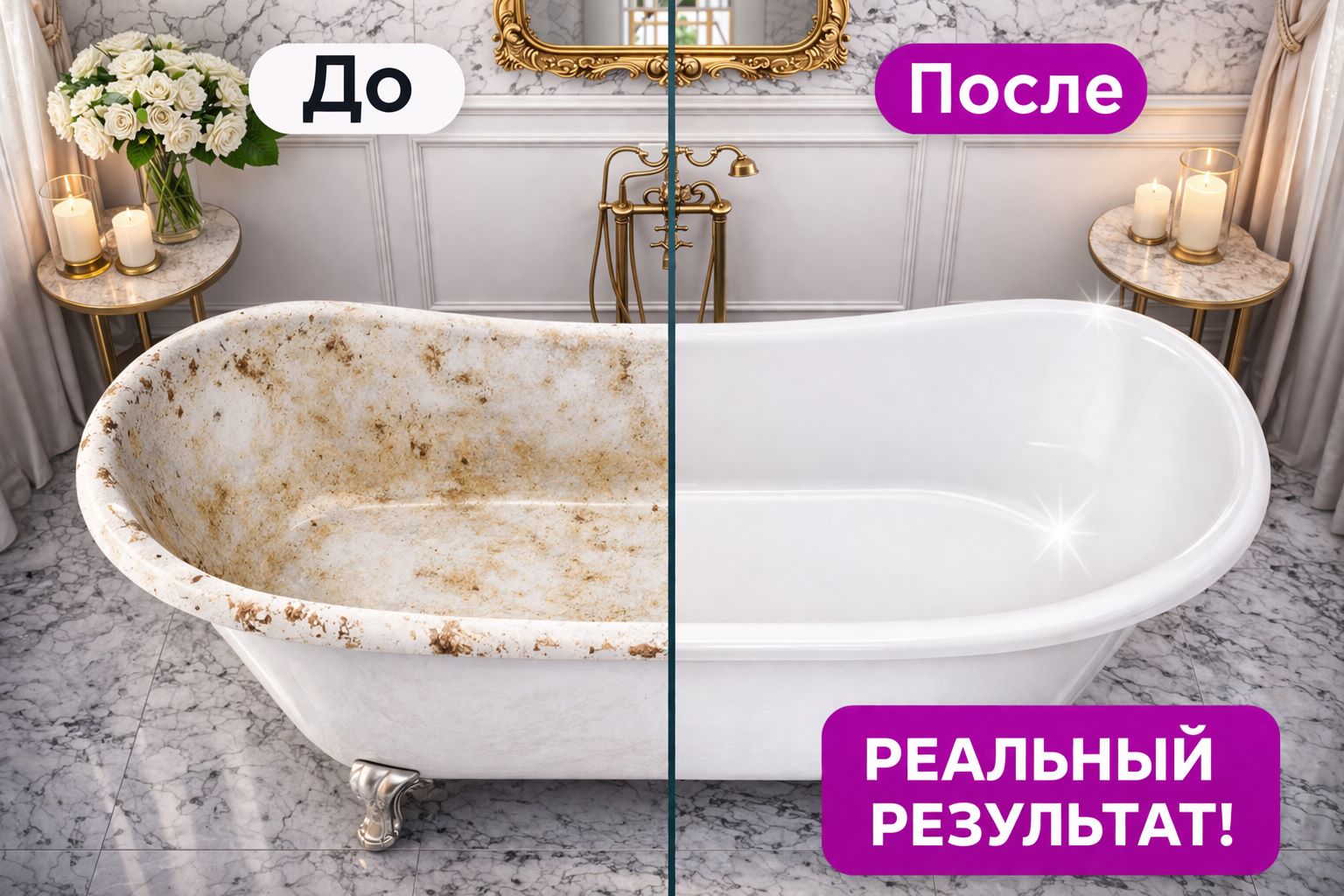 Реставрация акриловых ванн - фото работы