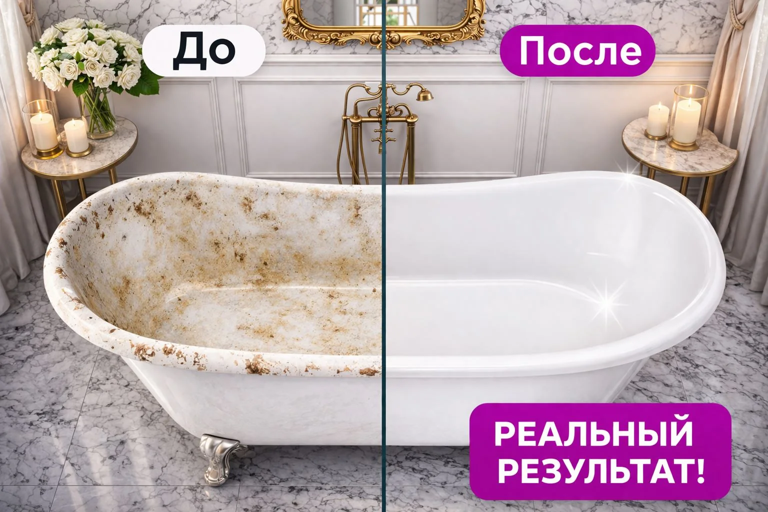 Ванна перед покраской и реставрацией